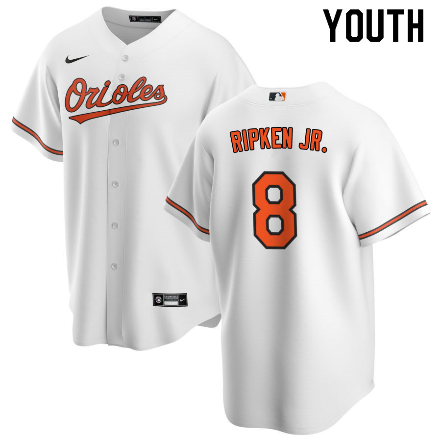 Nike Youth #8 Cal Ripken Jr. Baltimore Orioles Baseball Jerseys Sale-White